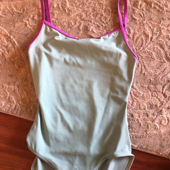 Yumiko Other - Yumiko "Kiki" Leotard, Medium, Mint/Fuchsia